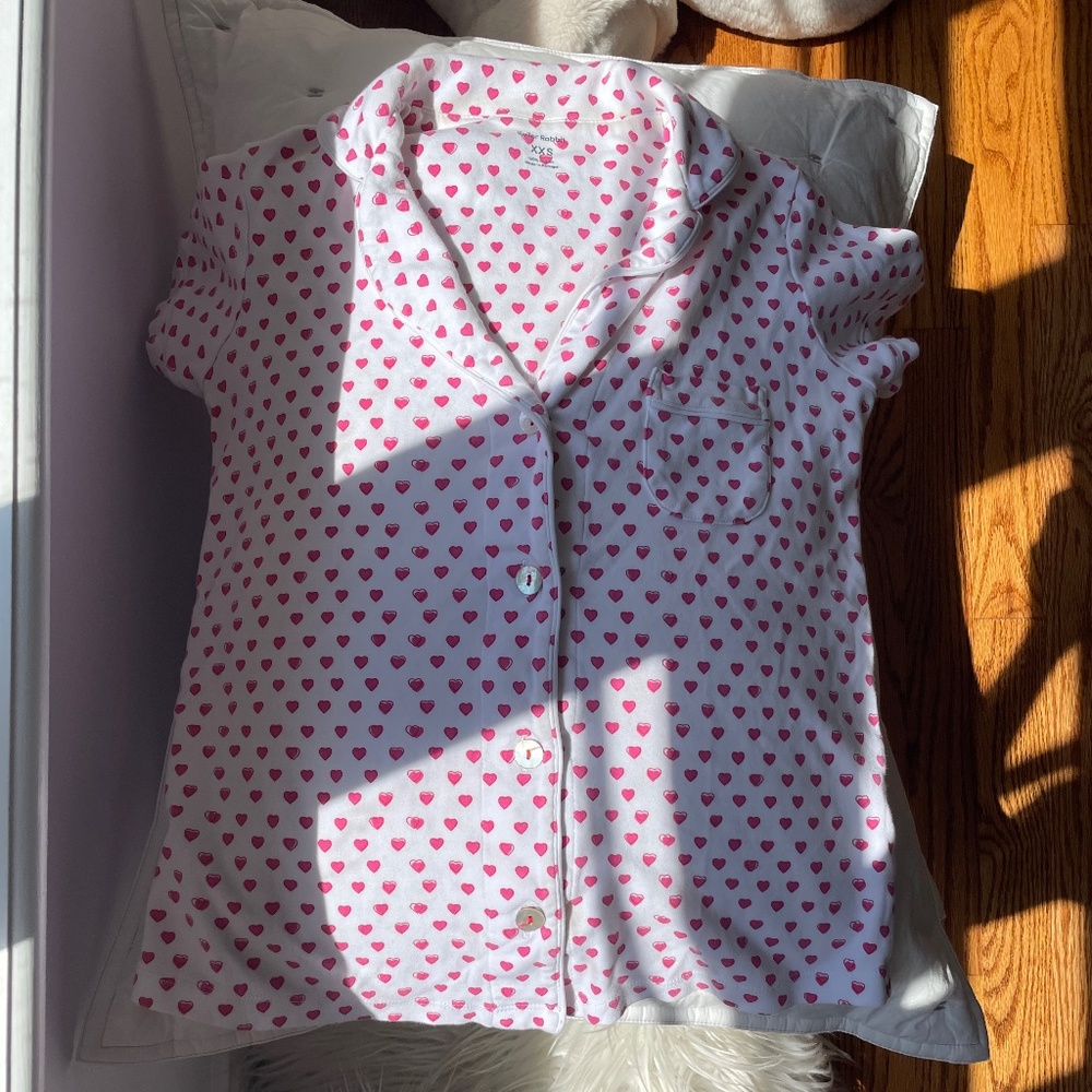 Roller Rabbit Hearts Polo PJ Set